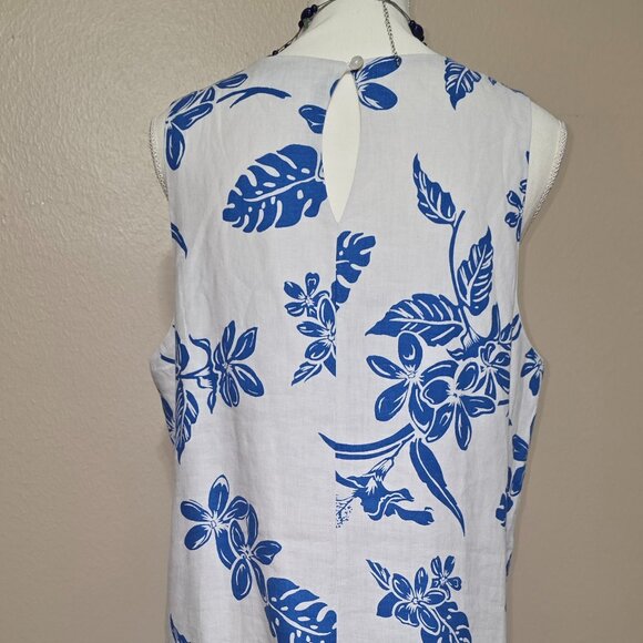 Tommy Bahama 100% Linen Sleeveless Floral Dress – Size XL - Picture 4 of 5